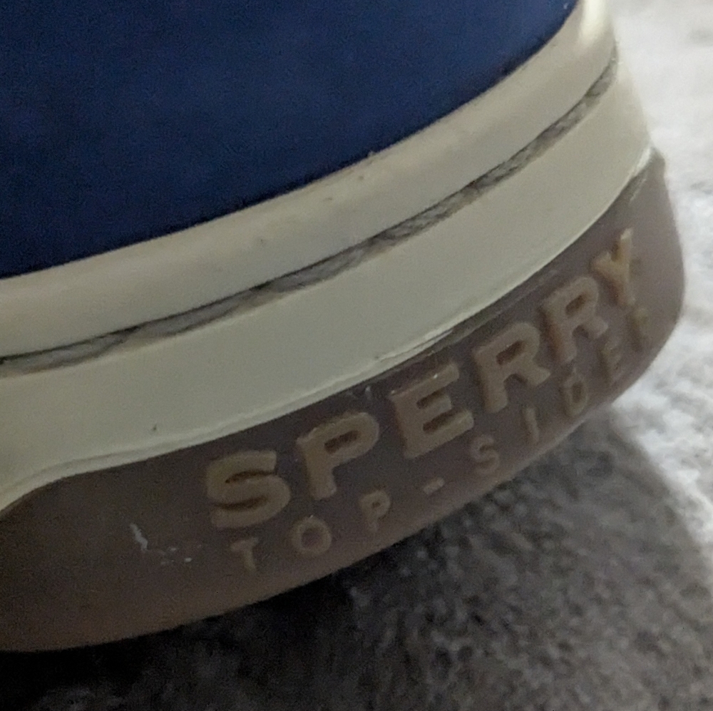 Sperry Navy Blue Floral & Striped Women's Boat Shoes - Picture 10 of 13